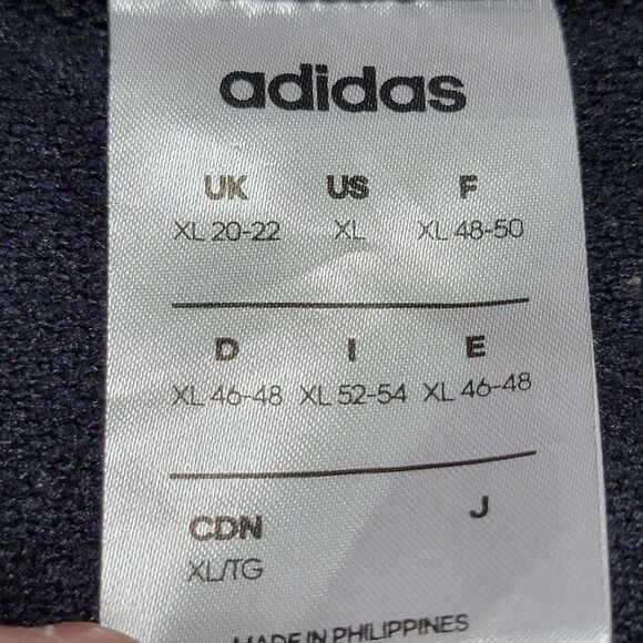 Adidas LS Unisex Crewneck Thin Sweatshirt Classic Stripes - Size XL - Picture 4 of 5